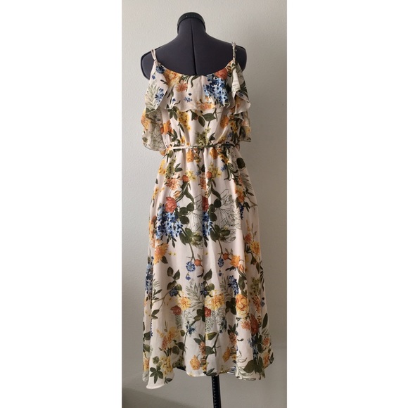 June & Hudson Boho Cold Shoulder Midi Dress - Picture 12 of 16